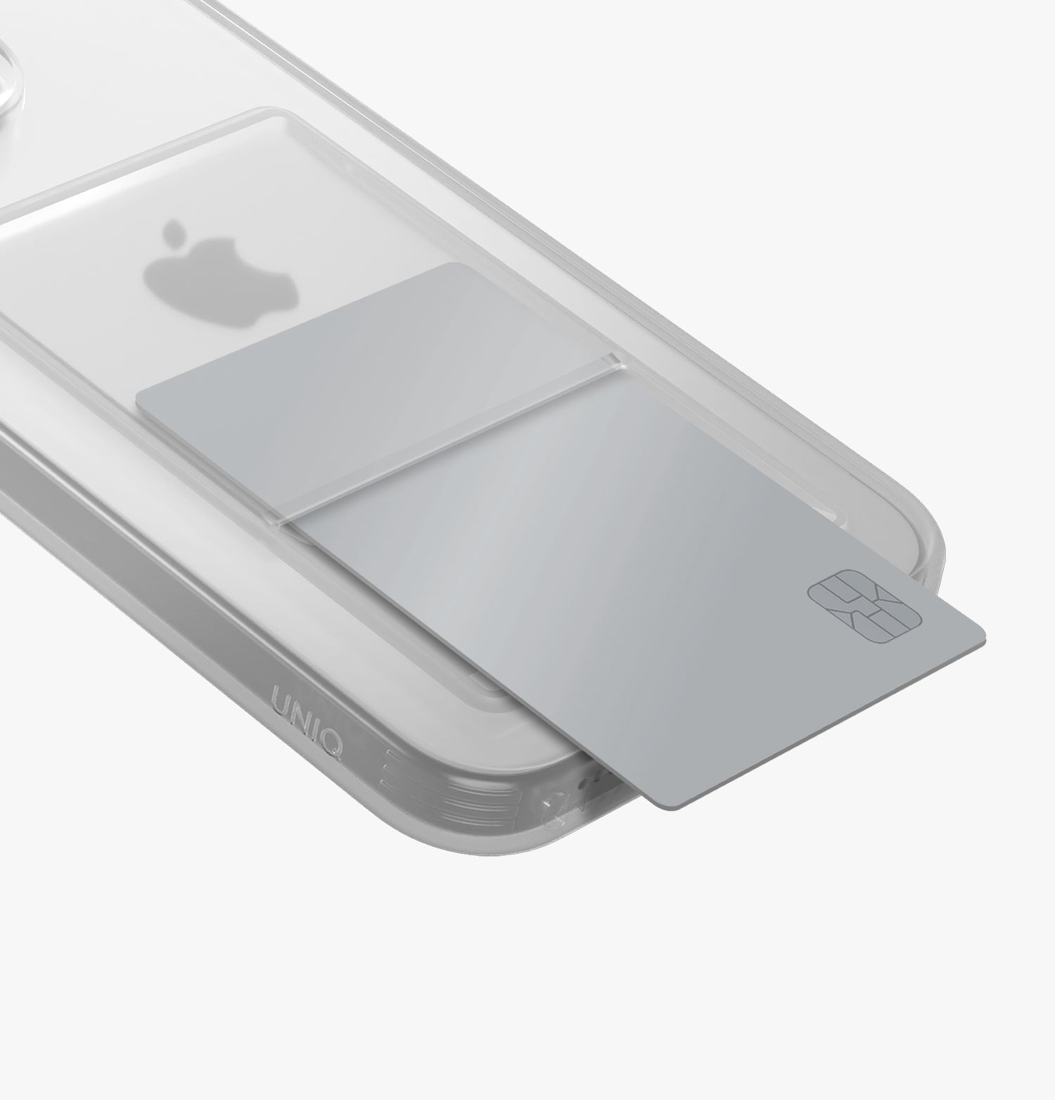 كڤر حمايةAir Fender ID من Uniq لهاتف iPhone 15 Pro Max مع حامل بطاقة | رمادي مائل للشفافية كڤر حمايةAir Fender ID من Uniq لهاتف iPhone 15 Pro Max مع حامل بطاقة | رمادي مائل للشفافية